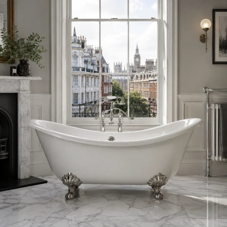 Roll-Top Bath Installation in London: The Classic Freestanding Statement